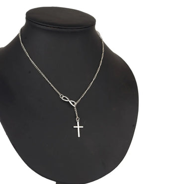 Simple Style Cross Alloy Plating Women'S Necklace 1 Piece