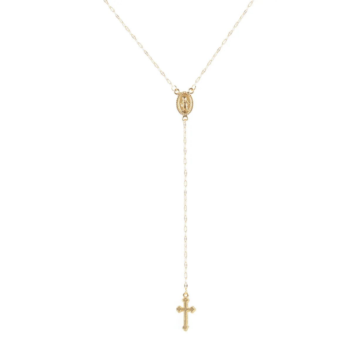 Simple Style Cross Alloy Plating Women's Pendant Necklace