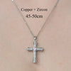 Simple Style Cross Devil'S Eye Flower Copper Plating Inlay Zircon Pendant Necklace