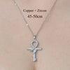 Simple Style Cross Devil'S Eye Flower Copper Plating Inlay Zircon Pendant Necklace