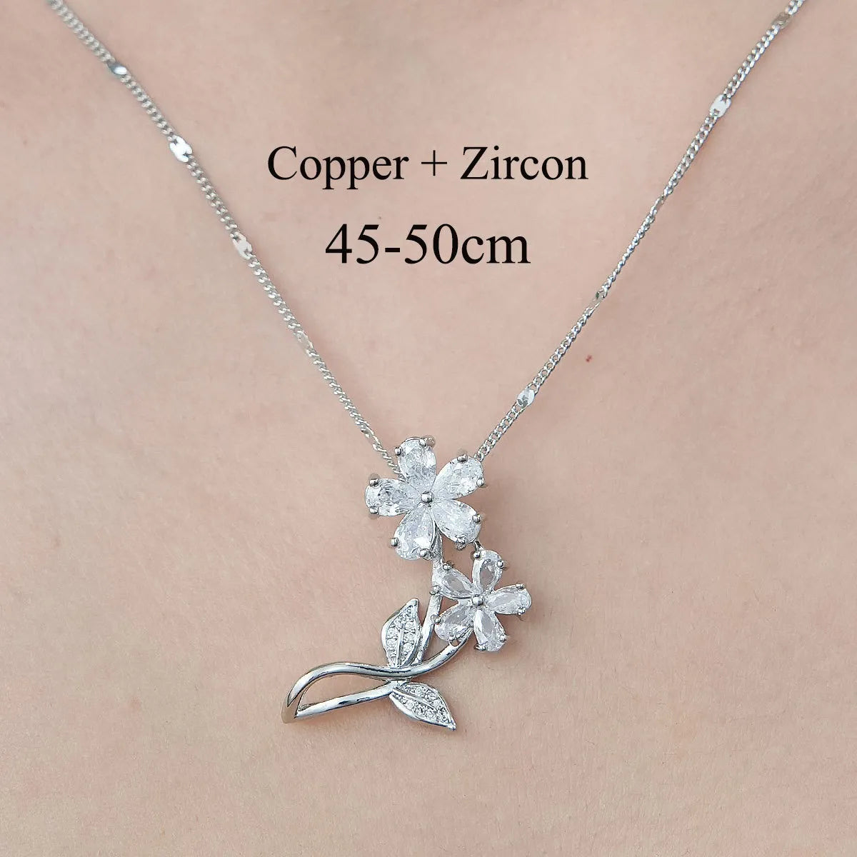 Simple Style Cross Devil'S Eye Flower Copper Plating Inlay Zircon Pendant Necklace