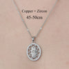 Simple Style Cross Devil'S Eye Lock Copper Plating Inlay Zircon Pendant Necklace