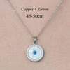 Simple Style Cross Devil'S Eye Lock Copper Plating Inlay Zircon Pendant Necklace