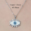 Simple Style Cross Devil'S Eye Lock Copper Plating Inlay Zircon Pendant Necklace