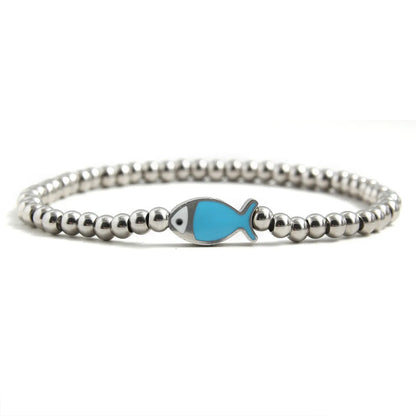 Simple Style Cross Eye Fish 304 Stainless Steel Wholesale Bracelets