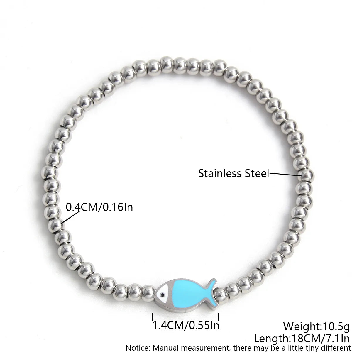 Simple Style Cross Eye Fish 304 Stainless Steel Wholesale Bracelets