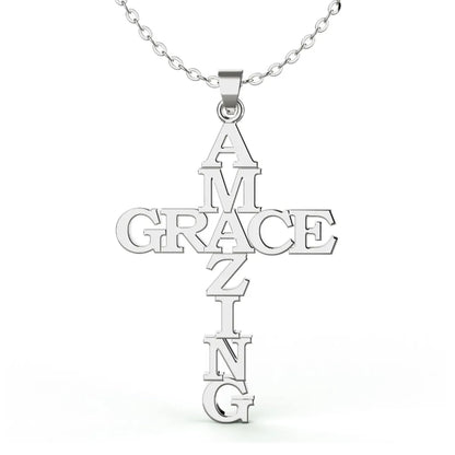 Simple Style Cross Letter Stainless Steel Plating Pendant Necklace 1 Piece