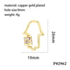 Simple Style Cross Palm Lightning Copper Plating Inlay Zircon 18k Gold Plated Charms