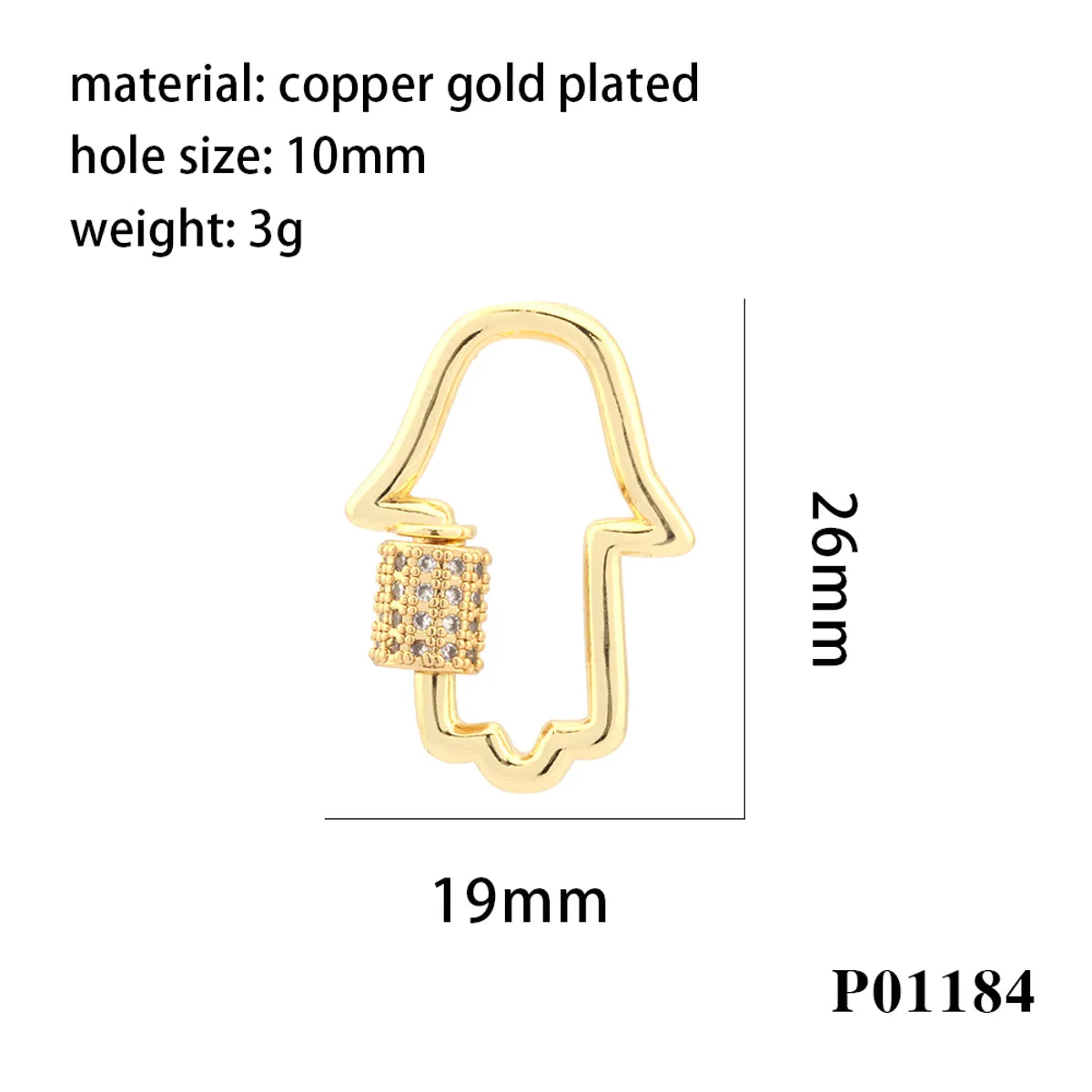 Simple Style Cross Palm Lightning Copper Plating Inlay Zircon 18k Gold Plated Charms