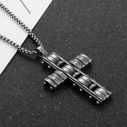 Simple Style Cross Stainless Steel Pendants