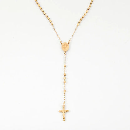 Simple Style Cross Stainless Steel Plating Necklace