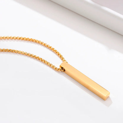 Simple Style Cross Stainless Steel Plating Three-dimensional 18k Gold Plated Unisex Pendant Necklace