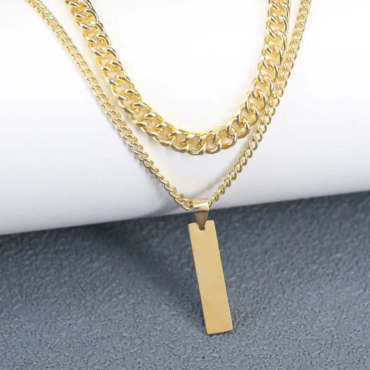 Simple Style Cross Stainless Steel Plating Unisex Pendant Necklace