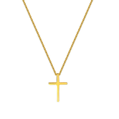 Simple Style Cross Sterling Silver Pendant Necklace In Bulk