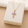 Simple Style Cross Titanium Steel Wholesale Pendant Necklace