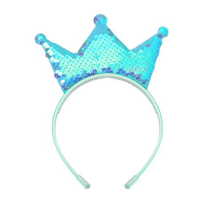 Simple Style Crown Plastic Resin Patchwork Hair Band