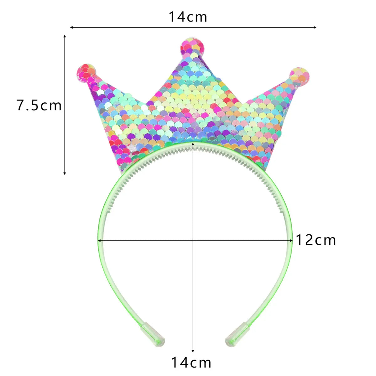 Simple Style Crown Plastic Resin Patchwork Hair Band