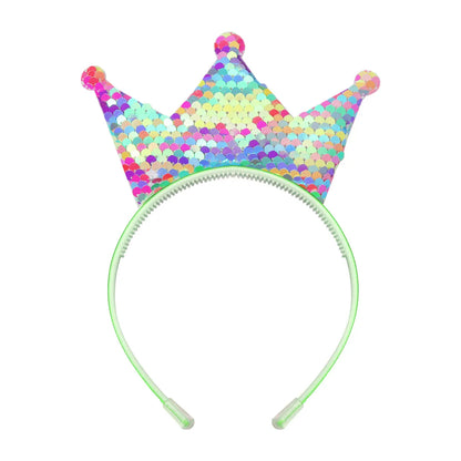 Simple Style Crown Plastic Resin Patchwork Hair Band