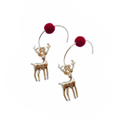 Simple Style Deer Alloy Plating Women's Drop Earrings 1 Pair