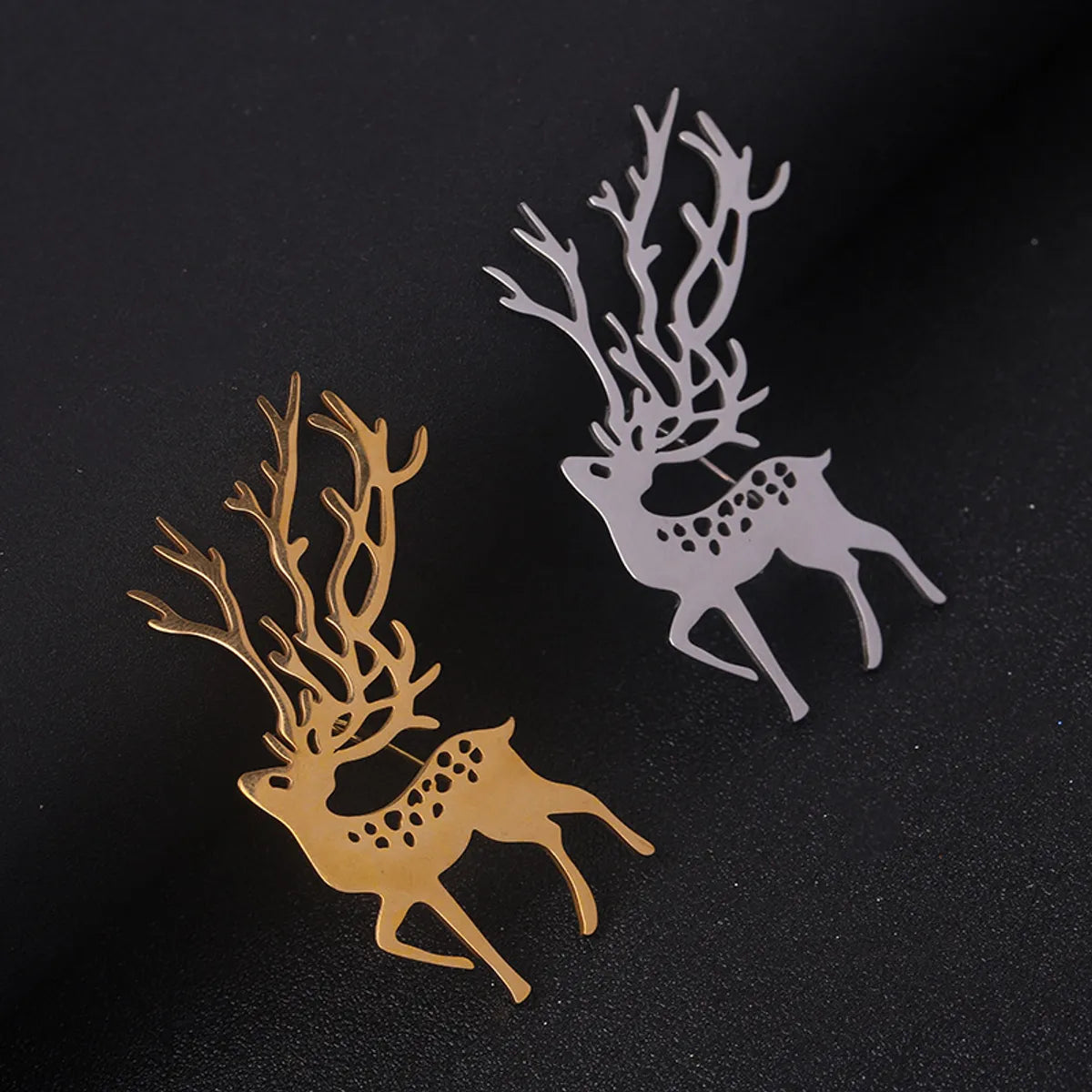 Simple Style Deer Stainless Steel Plating Unisex Brooches