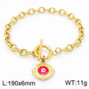 Simple Style Devil'S Eye 304 Stainless Steel 18K Gold Plated Bracelets In Bulk