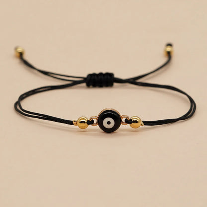 Simple Style Devil'S Eye Alloy Rope Wholesale Bracelets