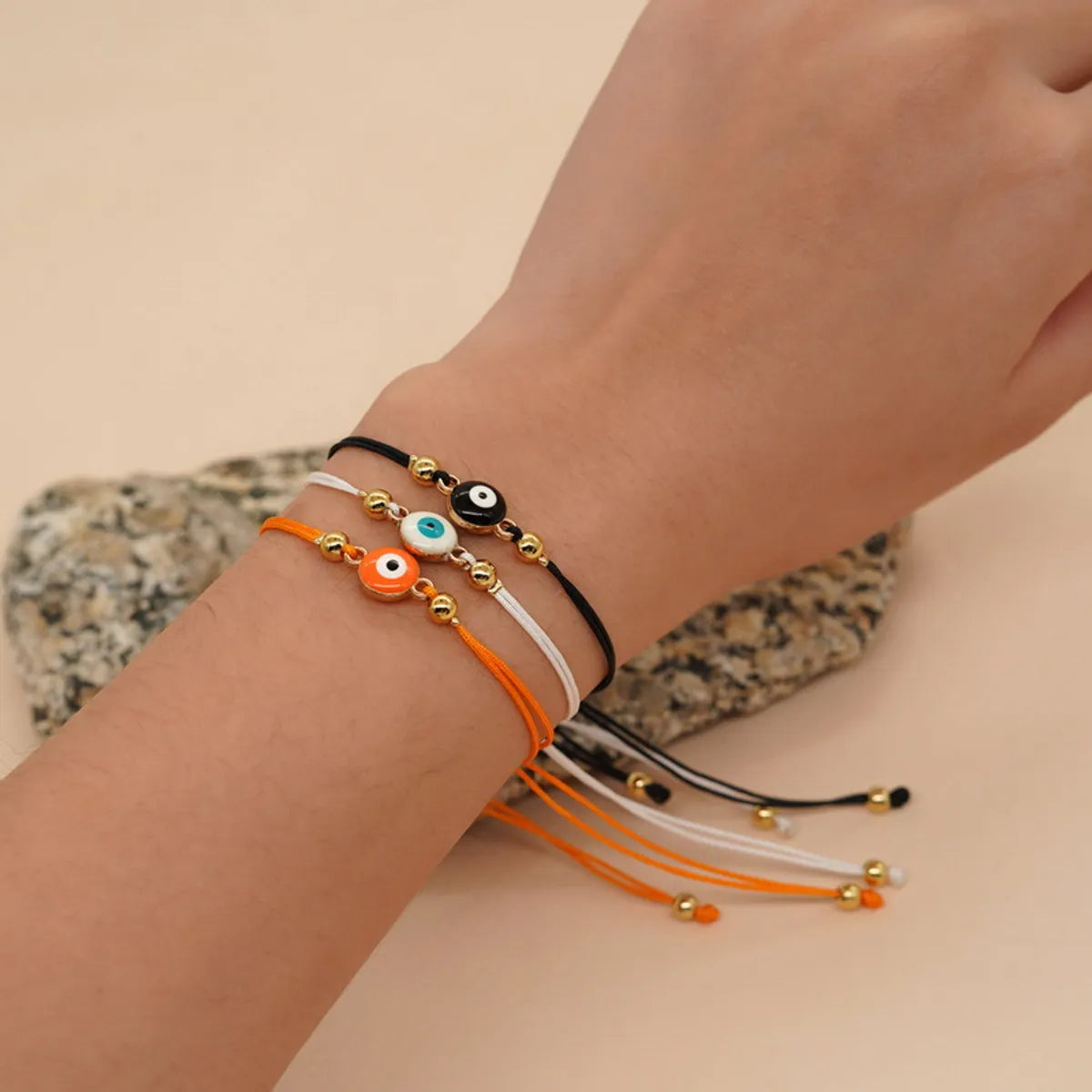 Simple Style Devil'S Eye Alloy Rope Wholesale Bracelets