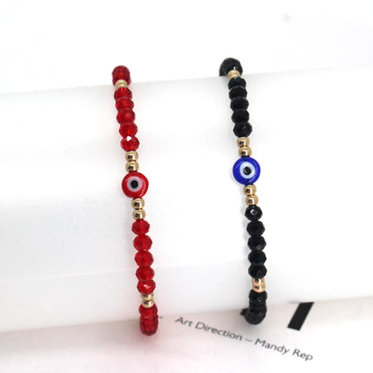 Simple Style Devil's Eye Beaded Plastic Wholesale Bracelets