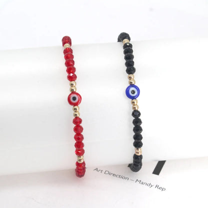 Simple Style Devil's Eye Beaded Plastic Wholesale Bracelets