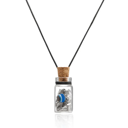 Simple Style Devil's Eye Bottle Glass Wax Rope Handmade Unisex Pendant Necklace