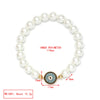 Simple Style Devil'S Eye Hand Of Fatima Artificial Pearl Glass Copper Wholesale Bracelets