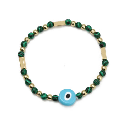 Simple Style Devil'S Eye Plastic Resin Copper Wholesale Bracelets