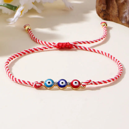 Simple Style Devil'S Eye Polyester Copper Wholesale Bracelets