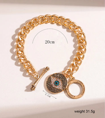 Simple Style Devil'S Eye Rhinestones Alloy Wholesale Bracelets