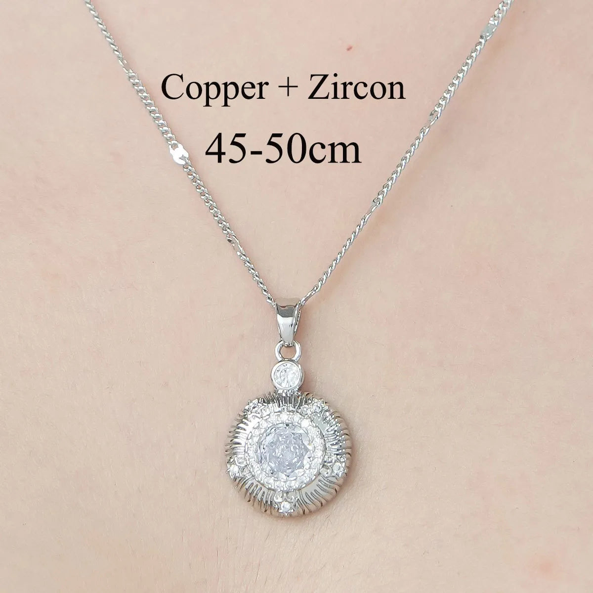 Simple Style Devil'S Eye Star Flower Copper Plating Inlay Zircon Pendant Necklace