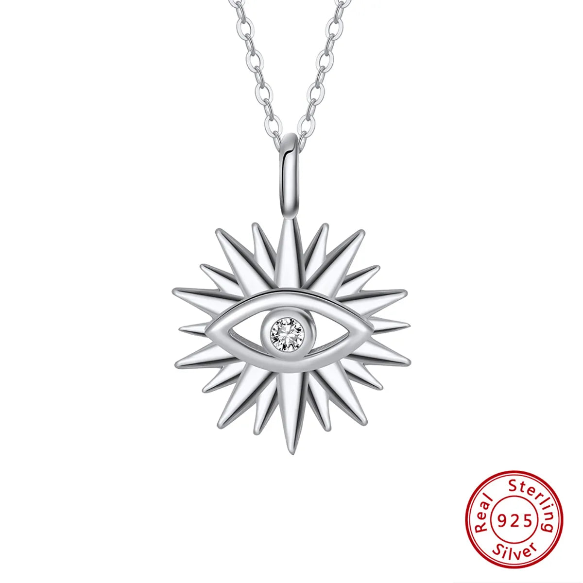 Simple Style Devil's Eye Sterling Silver Plating 14k Gold Plated Silver Plated Pendant Necklace