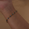 Wholesale Jewelry Simple Style Devil'S Eye Titanium Steel 18K Gold Plated Patchwork Bracelets Necklace