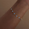 Wholesale Jewelry Simple Style Devil'S Eye Titanium Steel 18K Gold Plated Patchwork Bracelets Necklace