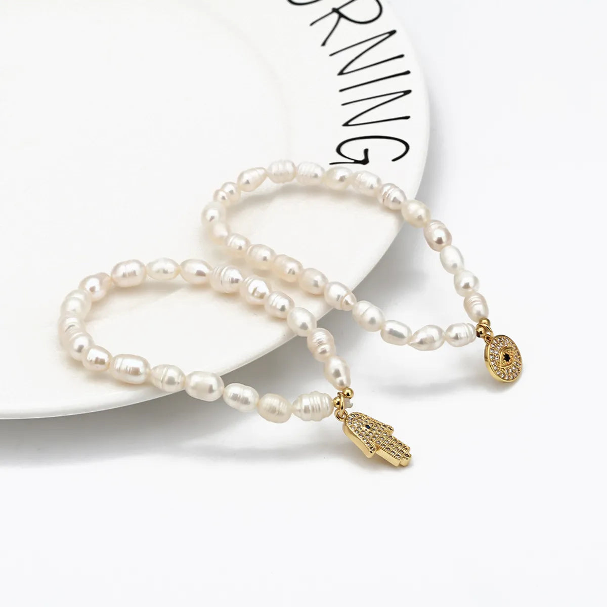 Simple Style Devil's Eye Zinc Alloy Beaded Bracelets 1 Piece