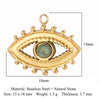 Simple Style Devil'S Eye Zircon Titanium Steel Wholesale Charms Jewelry Accessories