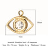 Simple Style Devil'S Eye Zircon Titanium Steel Wholesale Charms Jewelry Accessories