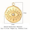 Simple Style Devil'S Eye Zircon Titanium Steel Wholesale Charms Jewelry Accessories