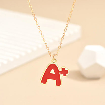 Simple Style Doctoral Cap Letter Rainbow Alloy Enamel Plating Women'S Pendant Necklace