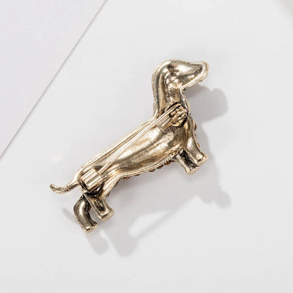 Simple Style Dog Alloy Plating Inlay Rhinestones Unisex Brooches