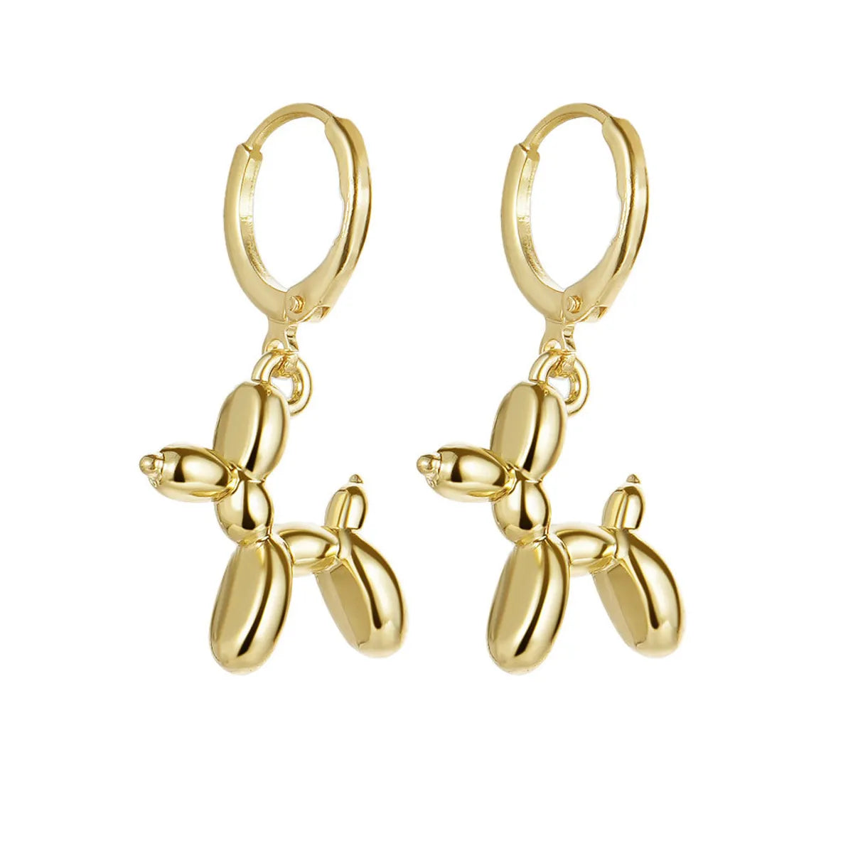 Simple Style Dog Alloy Plating Women'S Earrings 1 Pair