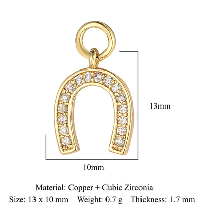 1 Piece Copper Zircon 18K Gold Plated Dolphin Butterfly