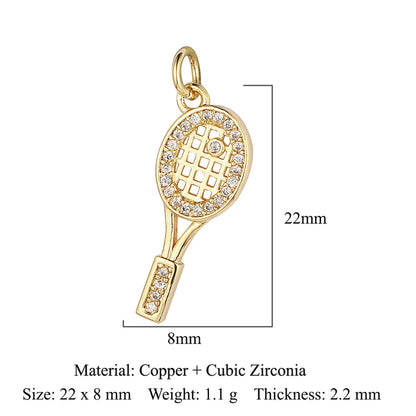 1 Piece Copper Zircon 18K Gold Plated Dolphin Butterfly