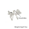 Simple Style Dragonfly Butterfly Sterling Silver Inlay Zircon Rings