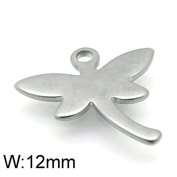 1 Piece Stainless Steel 18K Gold Plated Dragonfly