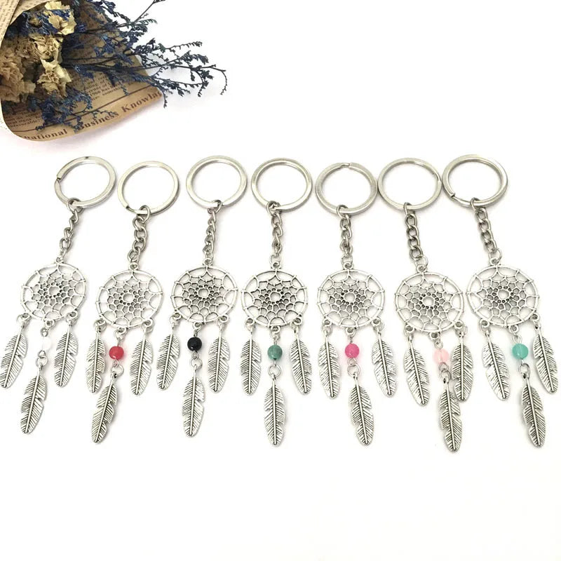 Simple Style Dreamcatcher Leaves Alloy Unisex Keychain